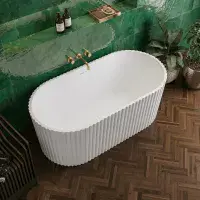 Isleworth Freestanding bath 1500x750x580mm inc waste White - Lifetime Guarantee