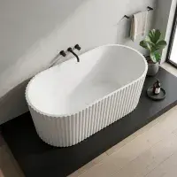 Isleworth Freestanding bath 1500x750x580mm inc waste White - Lifetime Guarantee