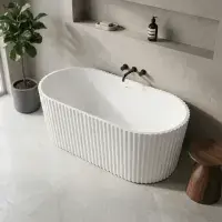 Isleworth Freestanding bath 1500x750x580mm inc waste White - Lifetime Guarantee