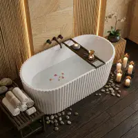 Isleworth Freestanding bath 1500x750x580mm inc waste White - Lifetime Guarantee