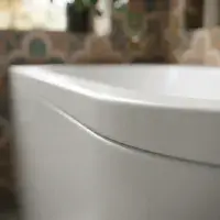 J Shaped Bath Back To Wall Corner Bath, 1650mm x 725mm, Left or Right Handed