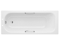 Kaldewei Eurowa ECO Premium Steel Bath, 1700 x 700mm, White, 2 Tap Holes, Anti-Slip with Grips