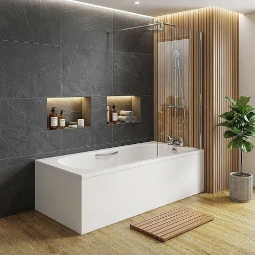 Kaldewei Eurowa Premium Steel Bath with Grips, Anti-slip Bath, 1500mm x 700mm, White, 2 Tap Holes