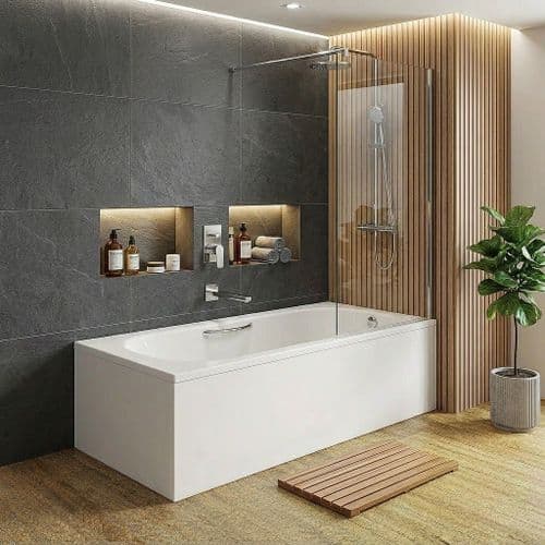 Kaldewei Eurowa Premium Steel Bath with Grips, Anti-slip Bath, 1700mm x 700mm, White, 0 Tap Holes