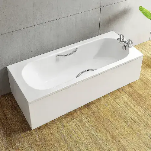 Kaldewei Eurowa Steel Bath with Grips, 1600mm x 700mm, White, 2 Tap Holes