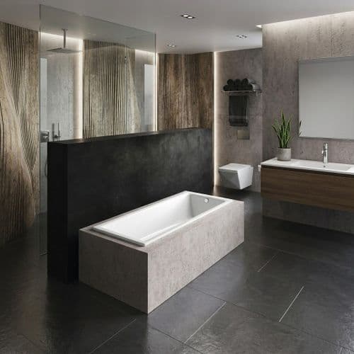 Kaldewei Puro 1600 x 700mm Premium Steel Bath - Matt White, No Tap Hole