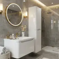 Kalmar 300mm Waterproof Tall Unit - Gloss White