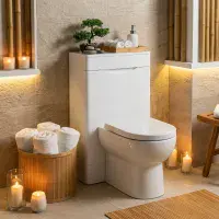 Kalmar Gloss White 550mm - Toilet Unit - 100% Waterproof Toilet Unit