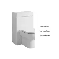 Kalmar Gloss White 550mm - Toilet Unit - 100% Waterproof Toilet Unit
