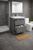 Kalmar Gloss Mid Grey 600mm - Basin unit - 100% Waterproof Basin Unit