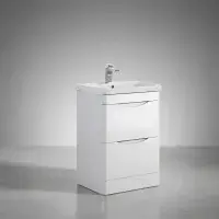 Kalmar Gloss White 600mm - Basin unit - 100% Waterproof Basin Unit
