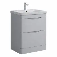 Kalmar Gloss Light Grey 600mm - Basin unit - 100% Waterproof Basin Unit