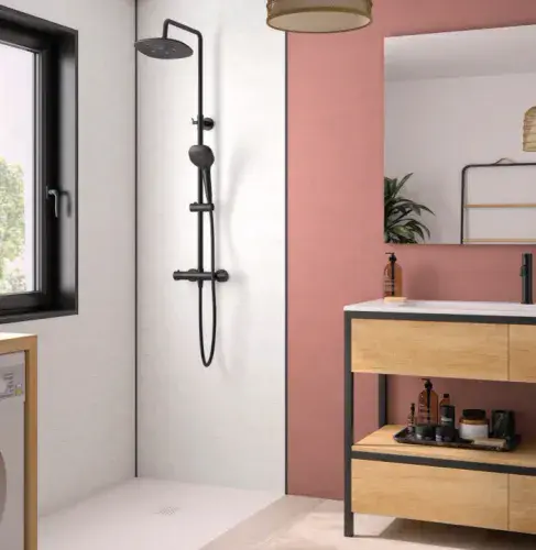 Kinewall Biege Scalloped Edge 1250mm x 2500mm Shower Wall Panel