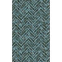 Kinewall Blue Green Herringbone 1250mm x 2500mm Shower Wall Panel