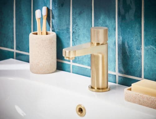 KOKO Brushed Brass Mono Basin Mixer Tap
