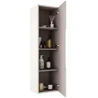 Kyoto 345mm Fluted 1 Door Tall Unit Matt Cotton