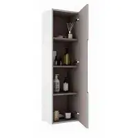 Kyoto 345mm Fluted 1 Door Tall Unit Matt White