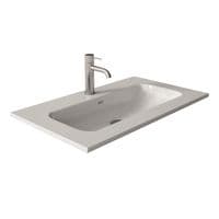 Kyoto 800mm Oak Wall Hung Fluted Drawer Unit inc Basin
