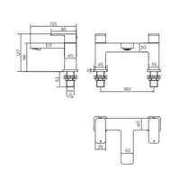 L Shape Shower Bath Pack, Serpens Toilet, White Floor Standing Vanity, Black Taps and Shower