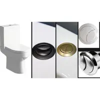 L Shape Shower Bath Pack, Serpens Toilet, White Floor Standing Vanity, Black Taps and Shower