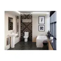 L Shape Shower Bath Pack with Toilet, 2 Door Basin Unit, Taps and Shower