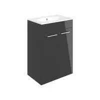 L Shape Shower Bath Pack with Toilet, 2 Door Basin Unit, Taps and Shower