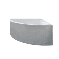 Lagune Corner Bath, 1350 x 1350mm, White, Includes Optional Panel & Legs/Fixings