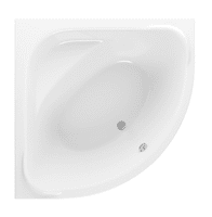 Lagune Corner Bath, 1350 x 1350mm, White, Includes Optional Panel & Legs/Fixings