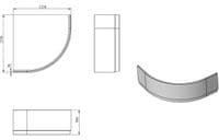 Lagune Corner Bath, 1350 x 1350mm, White, Includes Optional Panel & Legs/Fixings