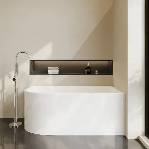 Laso J Corner Bath 1500 x 710mm - Right Hand