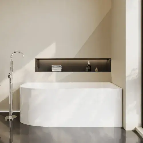 Laso J Corner Bath 1700mm - Right Hand