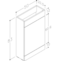 Lavello 1000mm L-Shape Pack (Left Hand) - Oak | Inc. Cistern & Basin