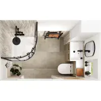 Lavello 350mm Floor Standing 2 Door Tall Unit - Oak