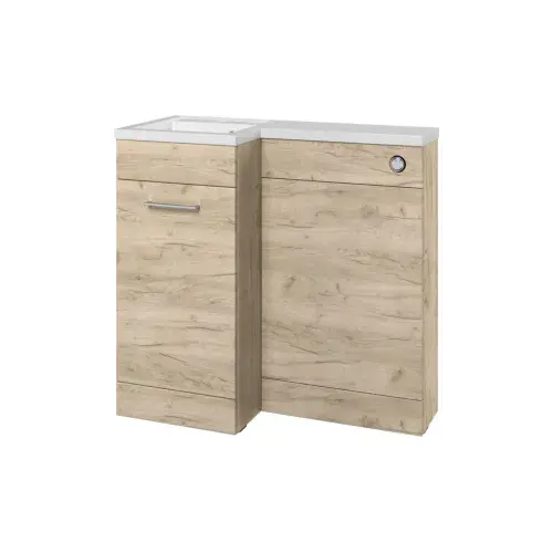 Lavello 900mm F/S L-Shape Pack & Basin (LH) - Oak