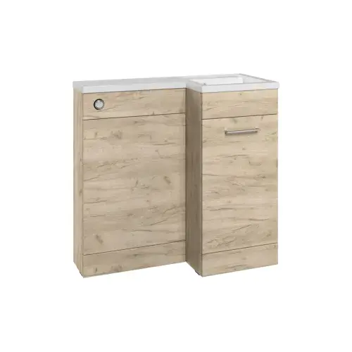 Lavello 900mm F/S L-Shape Pack & Basin (RH) - Oak