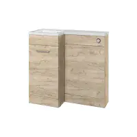 Lavello 900mm Furniture & BTW WC Pack - Oak (LH)