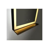Bathrooms of Style Leccen 800x600mm Edge-Lit Rectangular Mirror - Black