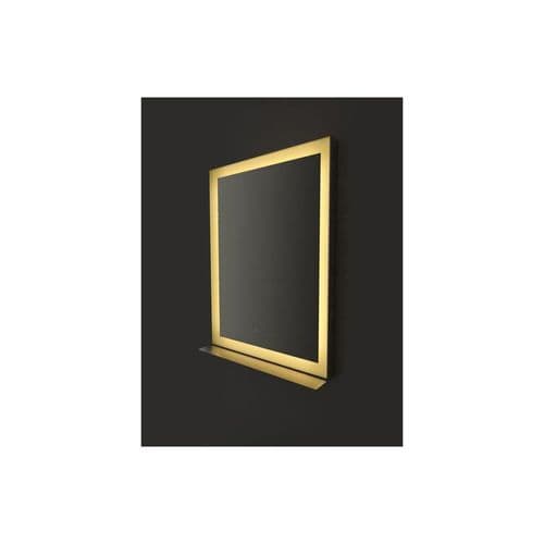 Leccen 800x600mm Edge-Lit Rectangular Mirror, Chrome