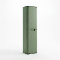 Libras 350 2 Door Wall Hung Tall Unit, Matt Sage Green