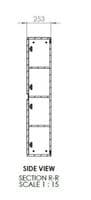 Libras 350 2 Door Wall Hung Tall Unit, Matt Sage Green