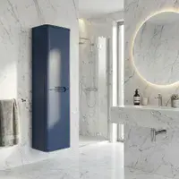 Libras 350mm 2 Door Wall Hung Tall Unit, Matt Indigo