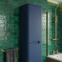 Libras 350mm 2 Door Wall Hung Tall Unit, Matt Indigo