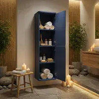 Libras 350mm 2 Door Wall Hung Tall Unit, Matt Indigo