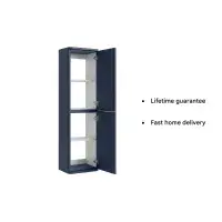Libras 350mm 2 Door Wall Hung Tall Unit, Matt Indigo