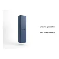 Libras 350mm 2 Door Wall Hung Tall Unit, Matt Indigo