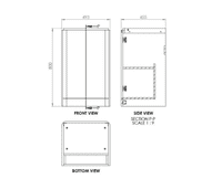 Libras 500mm 2 Door Basin Unit Matt Indigo Includes Ceramic Basin