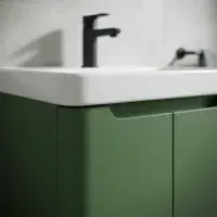 Libras 500mm 2 Door Basin Unit Sage Green - Includes Ceramic Basin