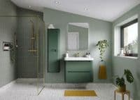 Libras 500mm 2 Door Basin Unit Sage Green - Includes Ceramic Basin