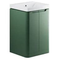 Libras 500mm 2 Door Basin Unit Sage Green - Includes Ceramic Basin