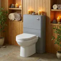 Libras 550mm Floor Standing WC Unit, Matt Grey